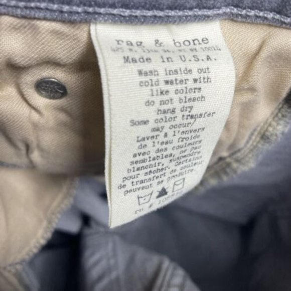 Rag & Bone Skinny Jeans Size 28 Washed Gray Inseam 28.5" Low Rise Y2K - Picture 10 of 10